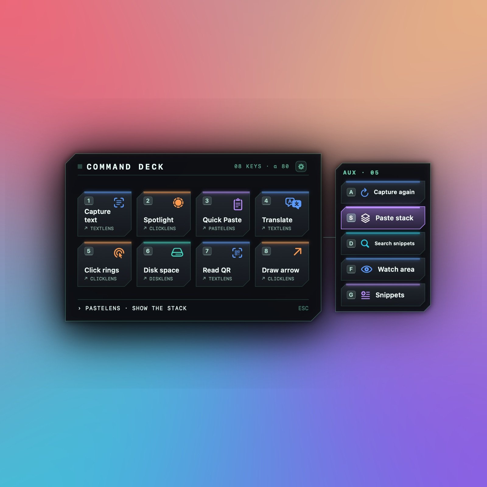 ToolHUD Command Deck with its button pad